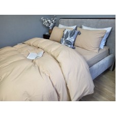 Комплект постільної білизни Beige, Варена бавовна LUXURY, ТМ Комфорт-текстиль