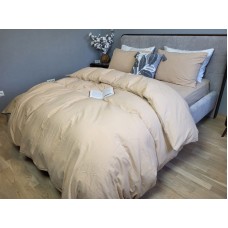Комплект постільної білизни Beige, Варена бавовна LUXURY, ТМ Комфорт-текстиль