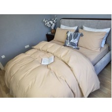 Комплект постільної білизни Beige, Варена бавовна LUXURY, ТМ Комфорт-текстиль