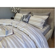 Комплект постільної білизни Домінік бежевий Turkish Cotton 100% Бавовна Комфорт-текстиль