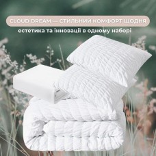 Комплект постільної білизни Cloud Dream, євро, мікросатин жатка, білий, ТМ IDEIA