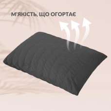 Комплект постільної білизни Cloud Dream, євро, мікросатин жатка, темно-сірий, у подарунковій упаковці, ТМ IDEIA