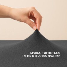 Комплект постільної білизни євро, Сатин Преміум, підковдра 200 x 220, трикотажне простирадло на гумці, темно-сірий, ТМ IDEIA Комплект постільної білизни євро, Сатин Преміум, підковдра 200 x 220, трикотажне простирадло на гумці, темно-сірий, ТМ IDEIA