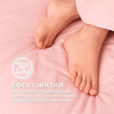 Комплект постільної білизни Tropical Dream, Мікросатин, євро, в подарунковій упаковці, пудра, ТМ IDEIA