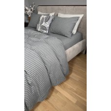 Комплект постільної білизни Favorite Washed Cotton (варена бавовна), в смужку сірий