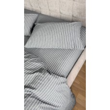 Комплект постільної білизни Favorite Washed Cotton (варена бавовна), в смужку сірий