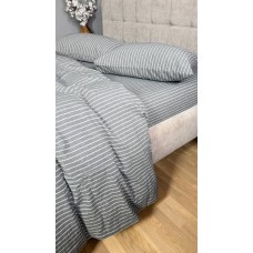 Комплект постільної білизни Favorite Washed Cotton (варена бавовна), в смужку сірий