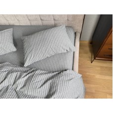 Комплект постільної білизни Favorite Washed Cotton (варена бавовна), в смужку сірий