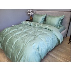 Комплект постільної білизни Paisley Green, Сатин Жаккард, ТМ Комфорт-текстиль