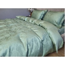 Комплект постільної білизни Paisley Green, Сатин Жаккард, ТМ Комфорт-текстиль