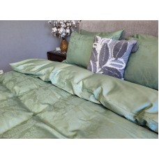 Комплект постільної білизни Paisley Green, Сатин Жаккард, ТМ Комфорт-текстиль