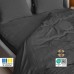 Комплект постільної білизни Cloud Dream, полуторний, мікросатин жатка, темно-сірий, в подарунковій упаковці, ТМ IDEIA