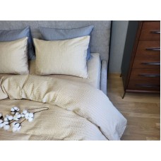 Комплект постільної білизни Satin GOFRE Жатка, бежевий