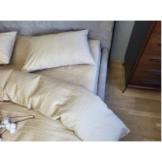 Комплект постільної білизни Satin GOFRE Жатка, бежевий