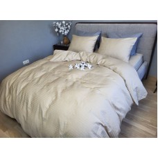 Комплект постільної білизни Satin GOFRE Жатка, бежевий