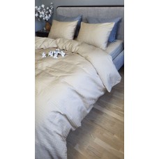 Комплект постільної білизни Satin GOFRE Жатка, бежевий