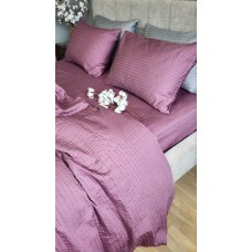 Комплект постільної білизни Satin GOFRE Жатка, фіолетовий