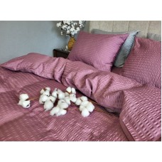 Комплект постільної білизни Satin GOFRE Жатка, фіолетовий