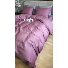 Комплект постільної білизни Satin GOFRE Жатка, фіолетовий