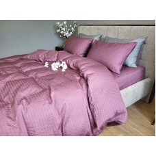 Комплект постільної білизни Satin GOFRE Жатка, фіолетовий