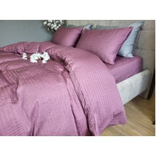 Комплект постільної білизни Satin GOFRE Жатка, фіолетовий