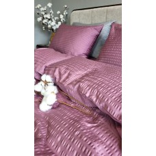 Комплект постільної білизни Satin GOFRE Жатка, фіолетовий