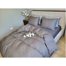 Комплект постільної білизни Satin GOFRE Жатка, графіт