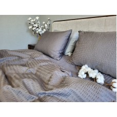 Комплект постільної білизни Satin GOFRE Жатка, графіт