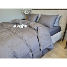 Комплект постільної білизни Satin GOFRE Жатка, графіт