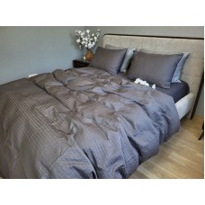 Комплект постільної білизни Satin GOFRE Жатка, графіт