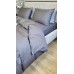 Комплект постільної білизни Satin GOFRE Жатка, графіт
