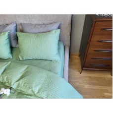 Комплект постільної білизни Satin GOFRE Жатка, полин