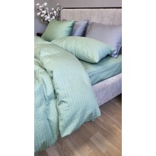 Комплект постільної білизни Satin GOFRE Жатка, полин