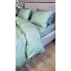 Комплект постільної білизни Satin GOFRE Жатка, полин