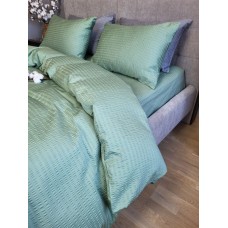 Комплект постільної білизни Satin GOFRE Жатка, полин