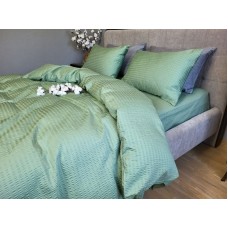 Комплект постільної білизни Satin GOFRE Жатка, полин