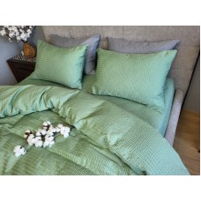 Комплект постільної білизни Satin GOFRE Жатка, полин