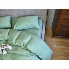 Комплект постільної білизни Satin GOFRE Жатка, полин