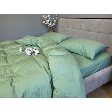 Комплект постільної білизни Satin GOFRE Жатка, полин
