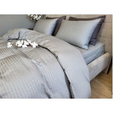 Комплект постільної білизни Satin GOFRE Жатка, сірий