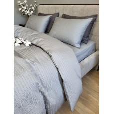 Комплект постільної білизни Satin GOFRE Жатка, сірий