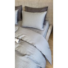 Комплект постільної білизни Satin GOFRE Жатка, сірий
