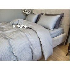 Комплект постільної білизни Satin GOFRE Жатка, сірий