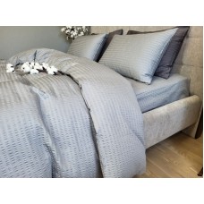 Комплект постільної білизни Satin GOFRE Жатка, сірий