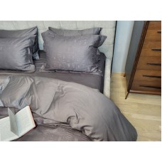 Комплект постільної білизни Sguare Dark Grey, Сатин JACQUARD, ТМ Комфорт-текстиль