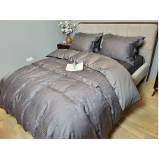Комплект постільної білизни Sguare Dark Grey, Сатин JACQUARD, ТМ Комфорт-текстиль