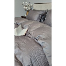 Комплект постільної білизни Sguare Dark Grey, Сатин JACQUARD, ТМ Комфорт-текстиль
