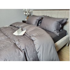 Комплект постільної білизни Sguare Dark Grey, Сатин JACQUARD, ТМ Комфорт-текстиль