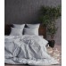 Комплект постільної білизни Страйп сатин LUX LIGHT GREY, смужка 1 см., 100% Бавовна, світло-сірий, Комфорт-текстиль