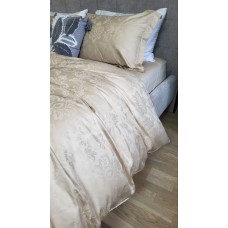 Комплект постільної білизни Tiara Beige, Сатин Жаккард, ТМ Комфорт-текстиль